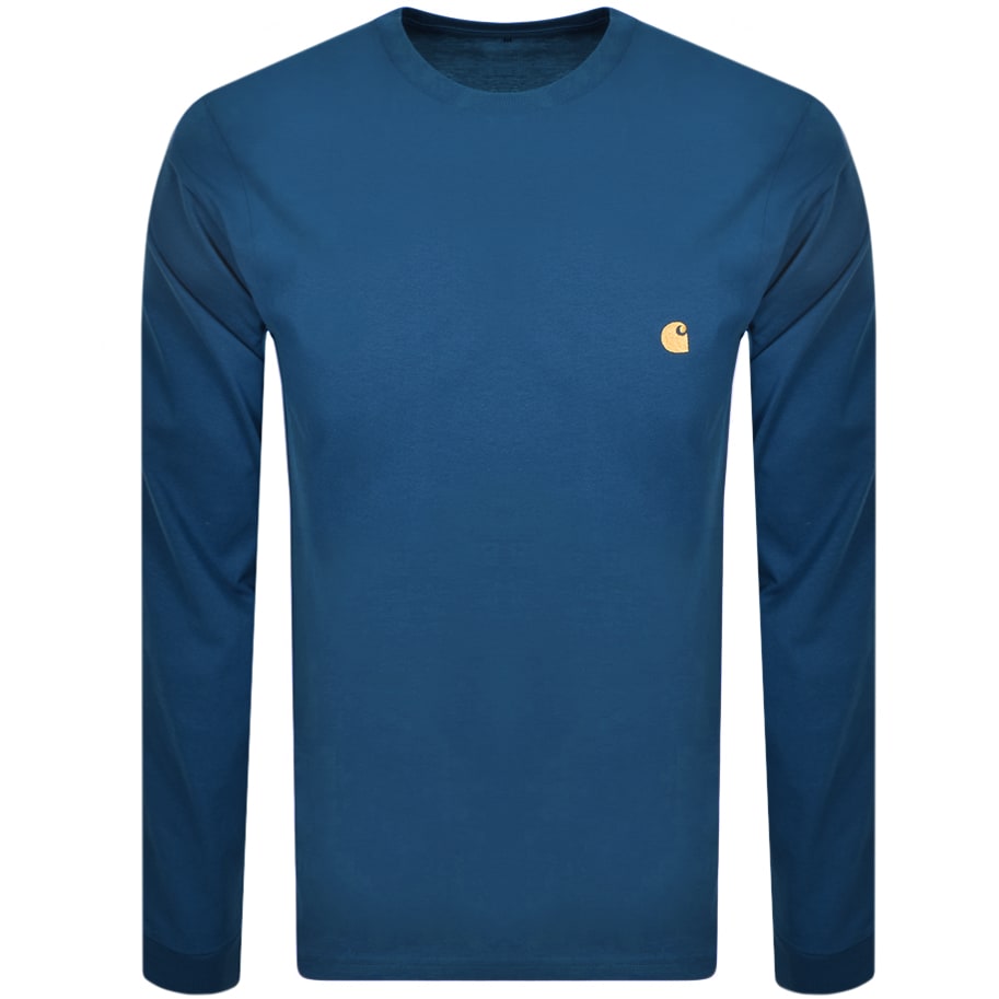 Alternative Image for ProductCarhartt Chase Long Sleeved T Shirt Blue1